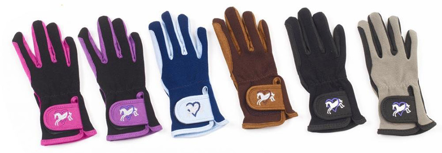Ovation horse riding gloves for kids