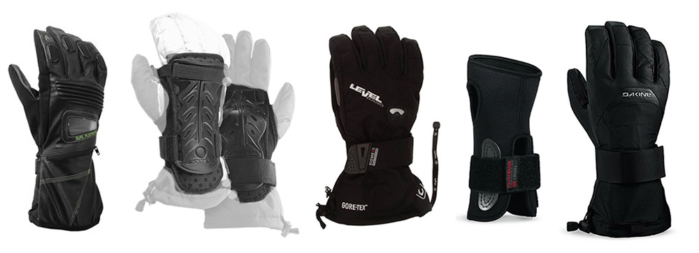 snowboard gloves with wrist protection