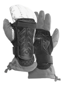 snowboard mittens with built in wrist guards